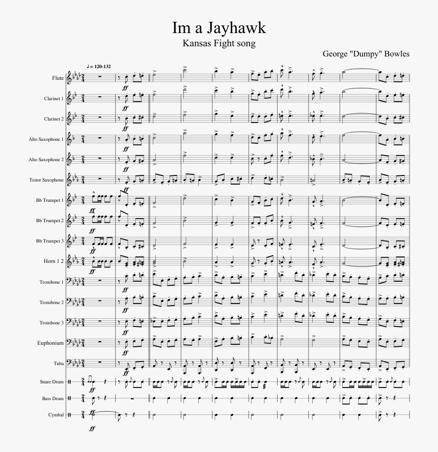 I M A Jayhawk Sheet Music Trumpet, HD Png Download
