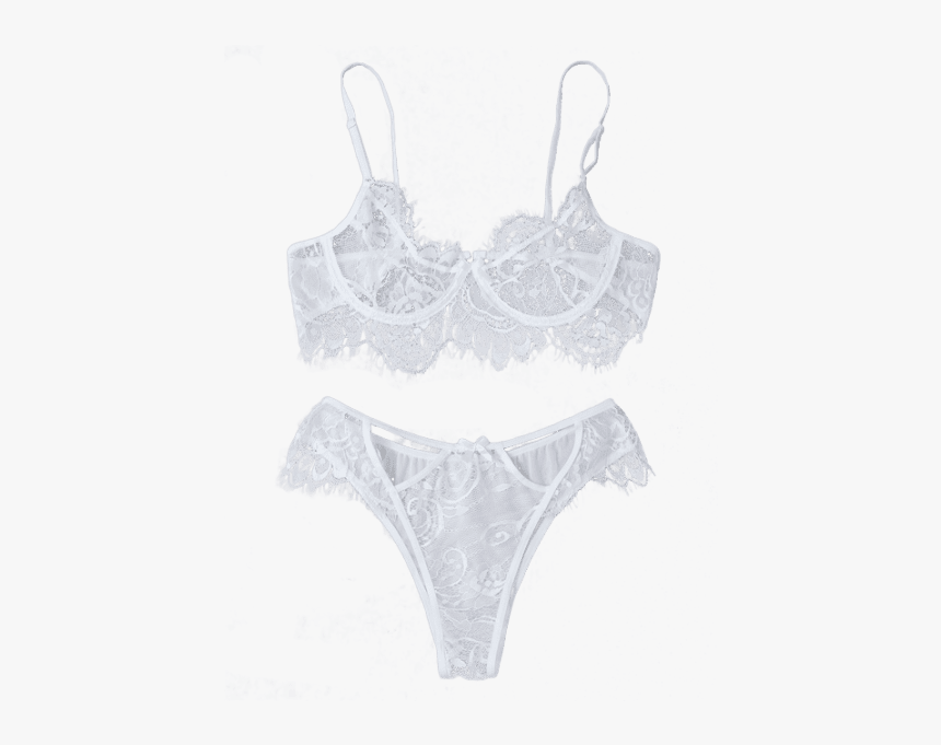 White Lace Bra And Panties, HD Png Download