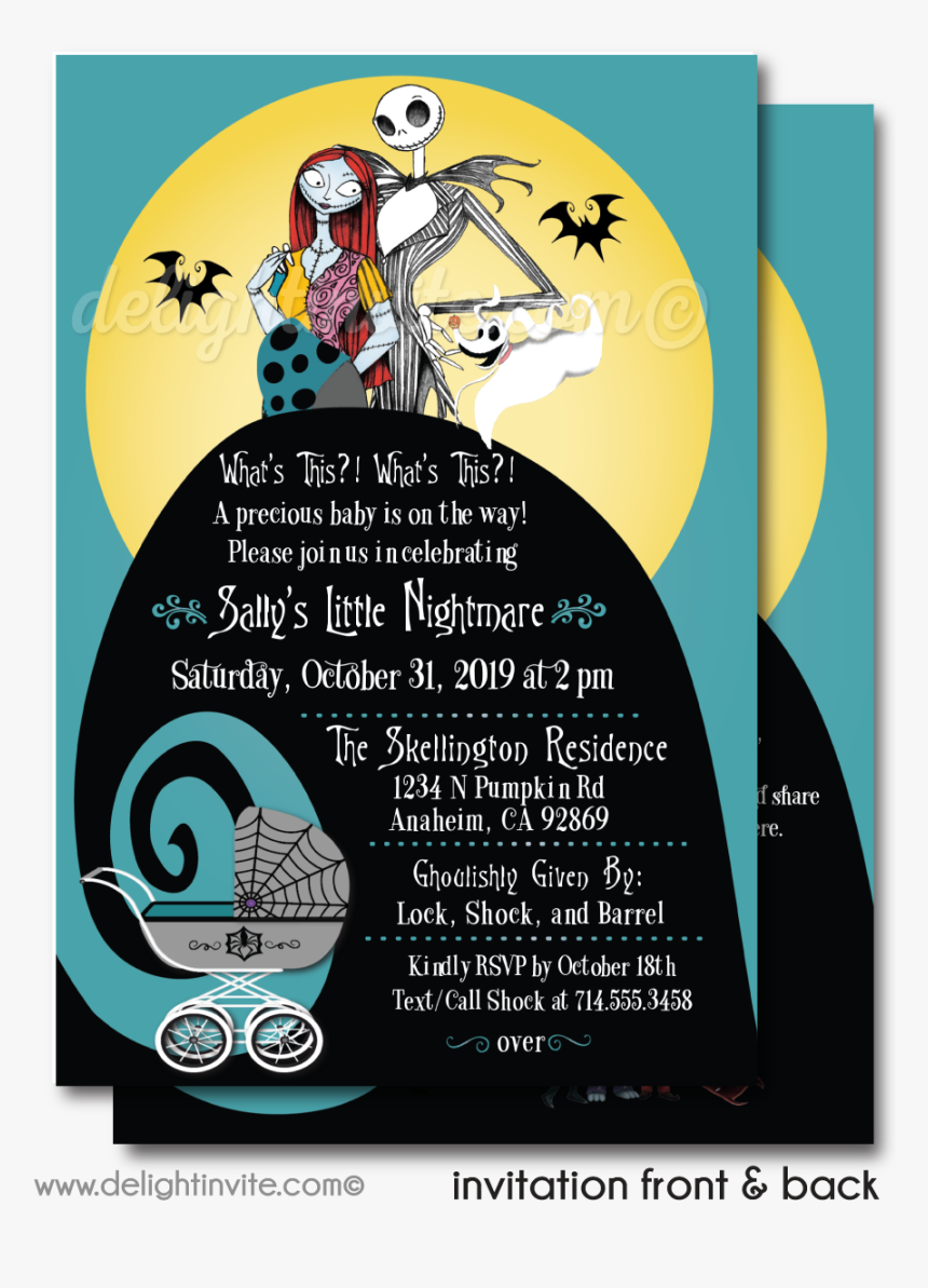 Nightmare Before Christmas Party Invitations, HD Png Download