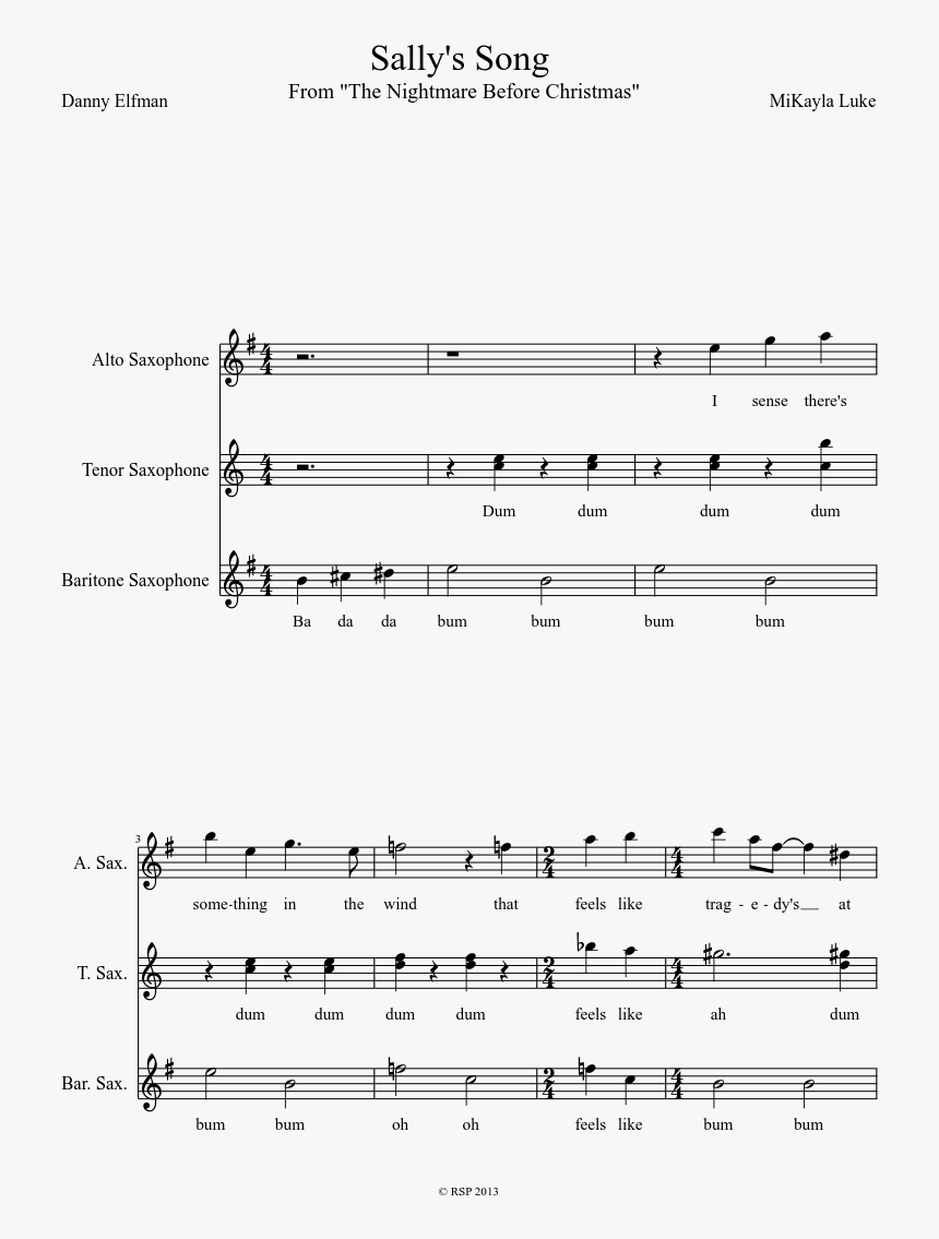 Alto Sax Song Of Storms Sheet Music, HD Png Download