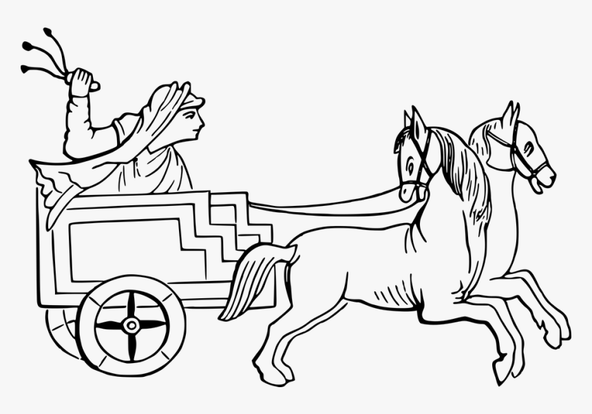 Carriage, Chariot, Charioteer, Horse, Horsedrawn Outline Images Of