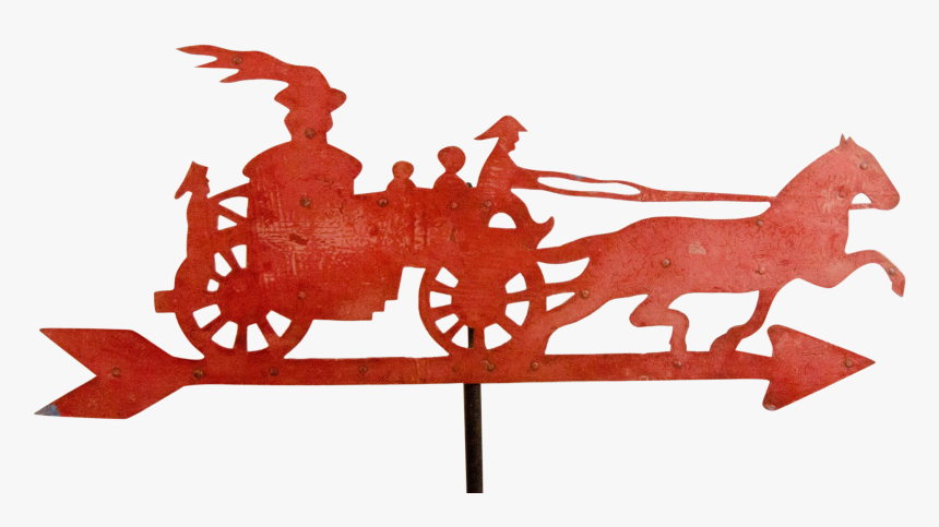 Fiske Horse Drawn Steam Fire Engine Weathervane From - Horse Drawn Fire Engine Clip Art, HD Png Download