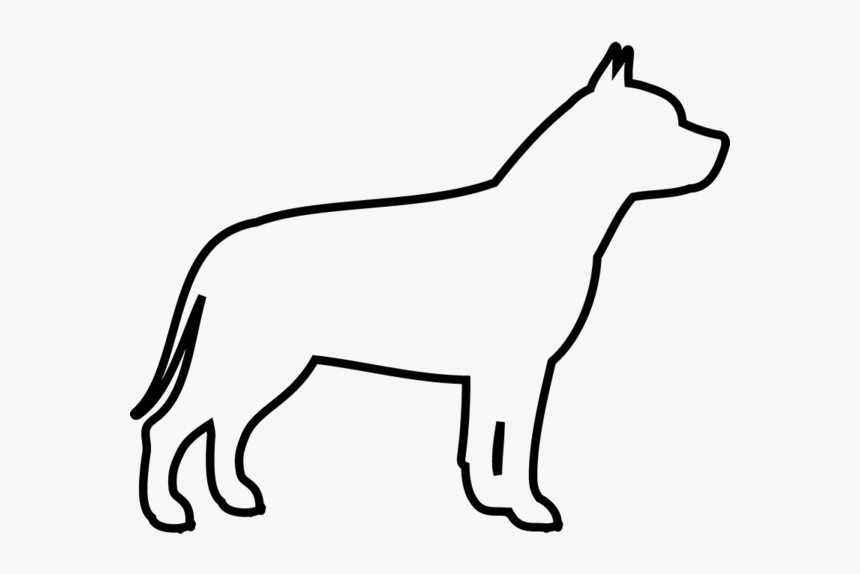 Outline Of A Pitbull, HD Png Download