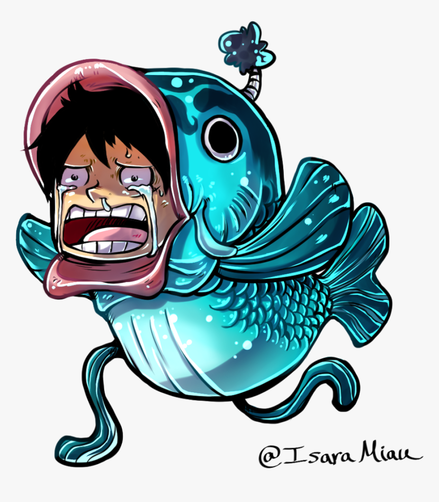 Here S My Latest Masterpiece, A Crying Fish Luffy For - Fish Luffy, HD Png Download