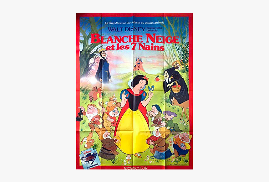 White Snow And The 7 Dwarfs Poster - White And The Seven Dwarfs, HD Png Download