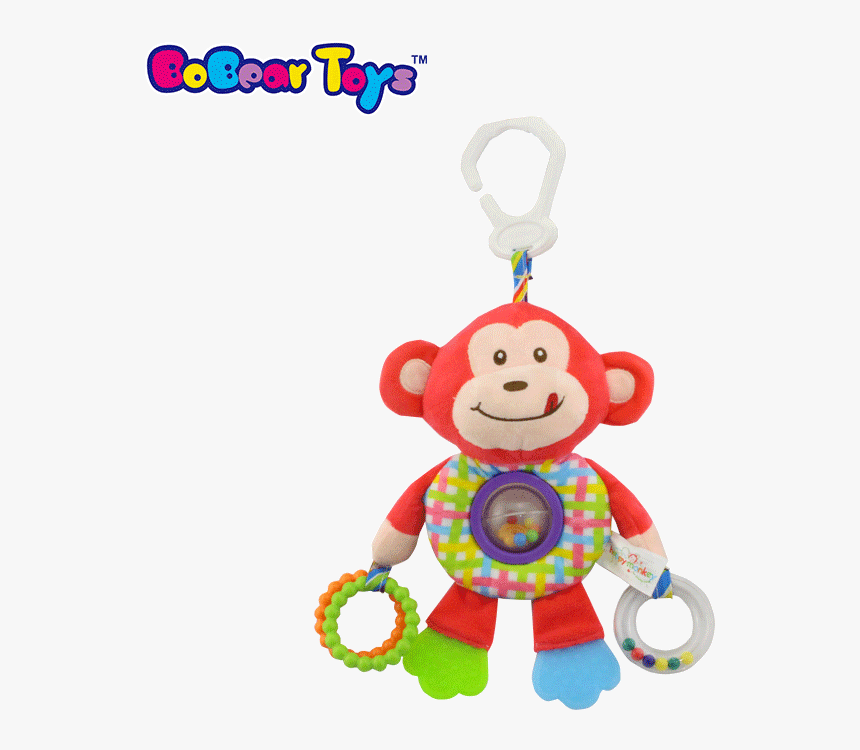 Bobeartoys Custom Soft Animal Monkey Plush Toy Teether - Toy, HD Png Download