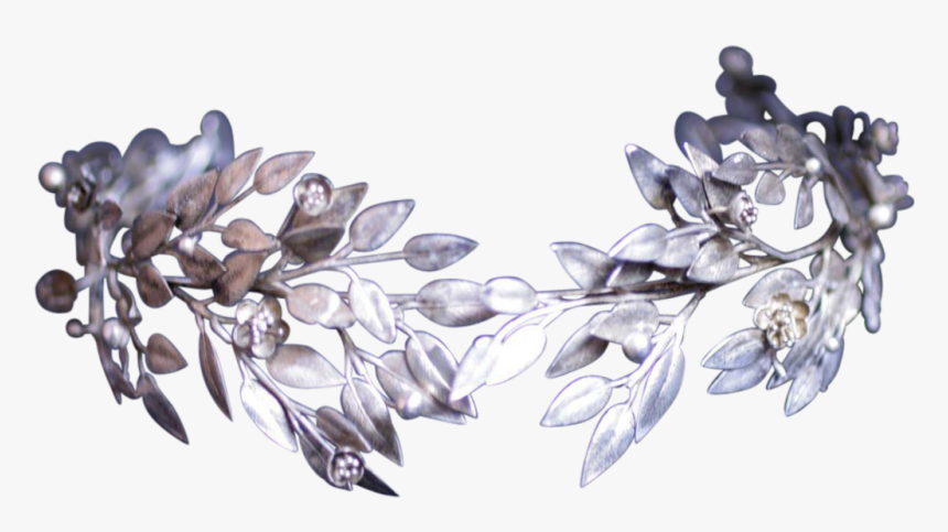 Transparent Leaf Crown Png - Silver Flower Crown Png, Png Download