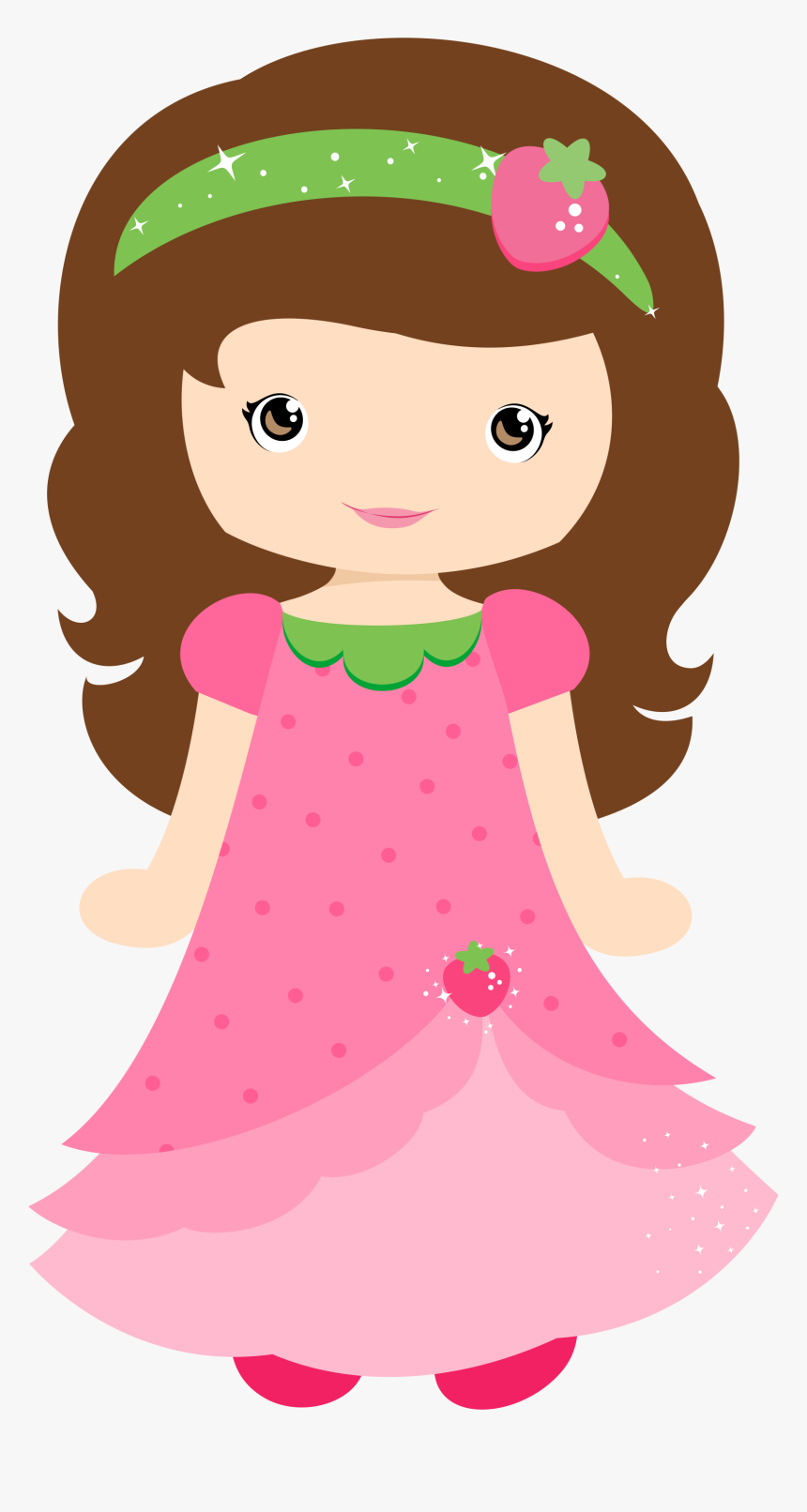 Lisa Com O Vestido E A Tiara Da Moranguinho - Princess Strawberry Shortcake Clipart, HD Png Download