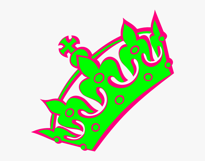 Pink Haley Tiara Princess Clip Art - Pink And Green Tiara, HD Png Download