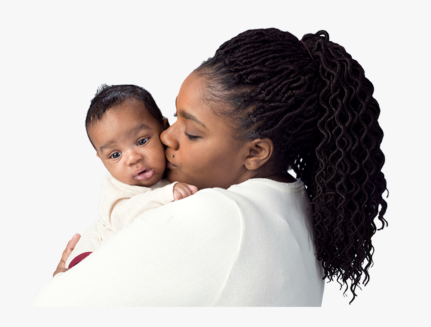 Image Of A Mom Holding Her Baby And Kissing Him On - Hug, HD Png Download