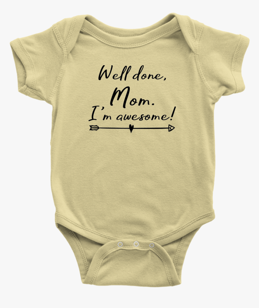 Well Done Mom I M Awesome Funny Baby Bodysuit - Baby Shark Birthday Suit Baby, HD Png Download