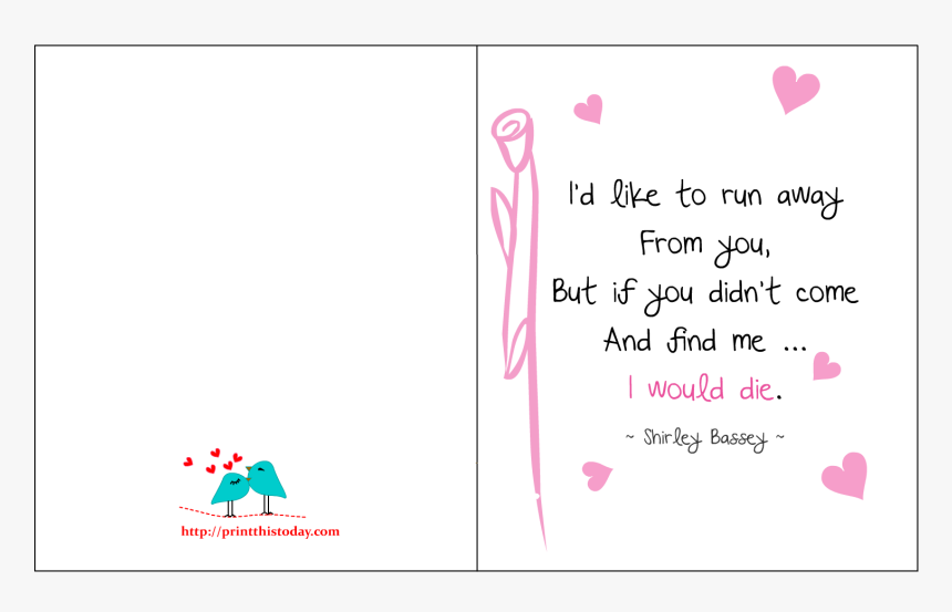 Love Quotes Cards For Him, HD Png Download