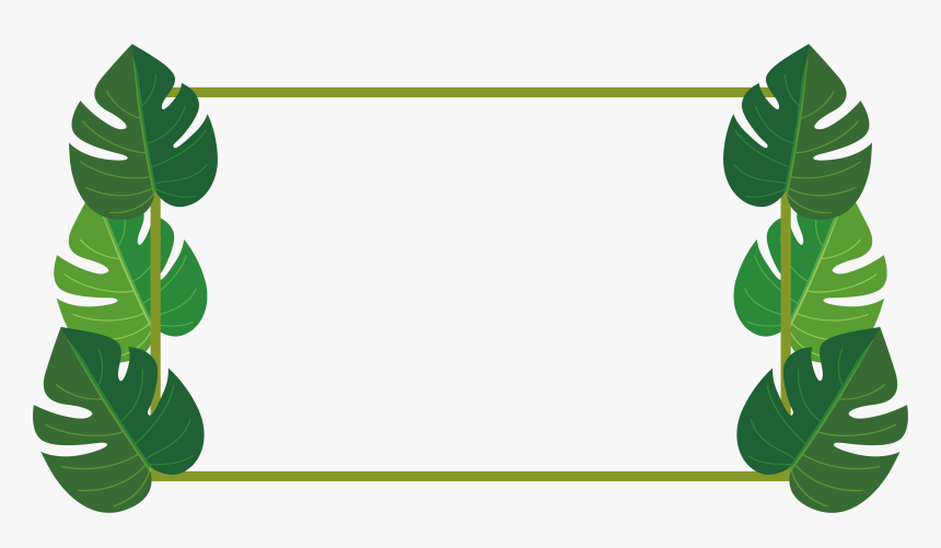 Banana Green Transprent Free - Banana Leaves Border Png, Transparent Png