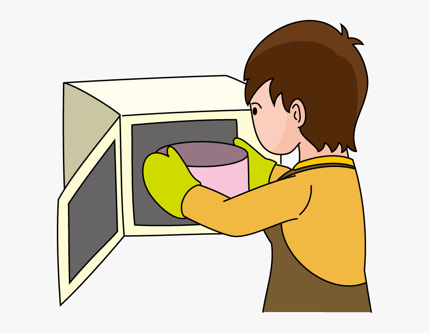 Woman Cooking Clipart - Using Microwave Clipart, HD Png Download