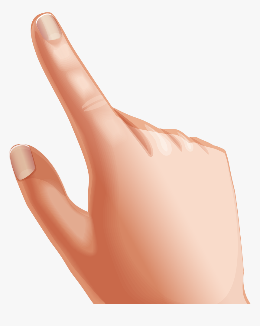 Hand Clipart Touch Pencil Color Hand Clipart Touch - Kids Finger Png, Transparent Png