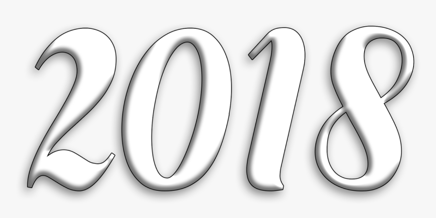 Happy New Year 2018 Wallpapers Png Free Download - Line Art, Transparent Png