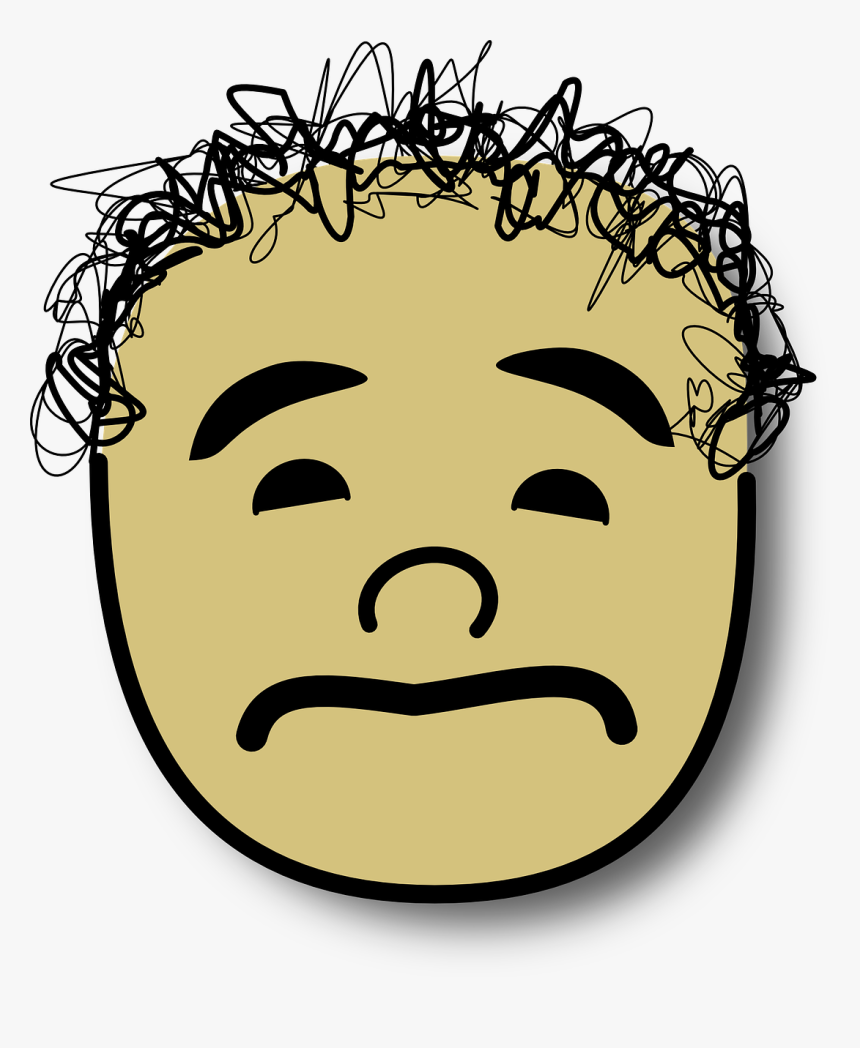 Avatar Curly Face Head Sad Png Image - Meaning Of Doubtful, Transparent Png
