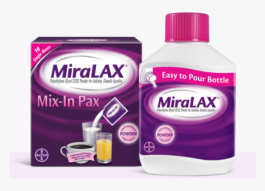 Close Up Product Image Of Miralax Bottle And Box - Miralax Packets, HD Png Download