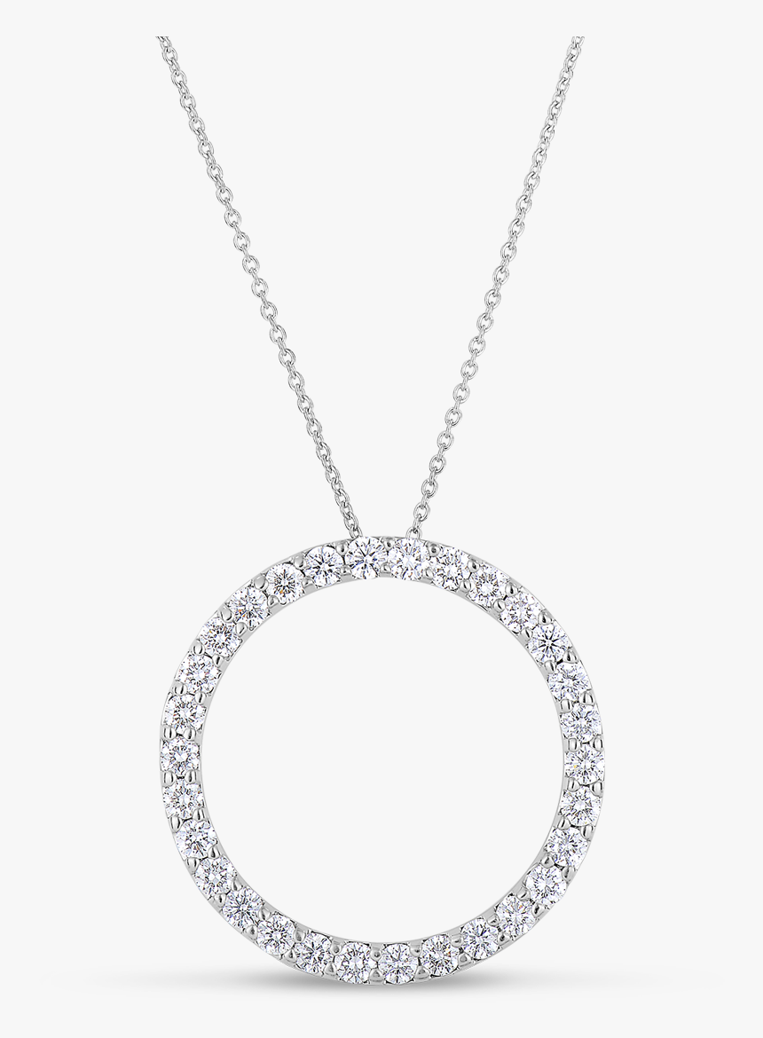 Roberto Coin Tiny Treasures 18k White Gold Circle - Pendant, HD Png Download