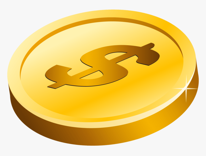 Gold Dollar Coin - Dollar Gold Coin Png, Transparent Png