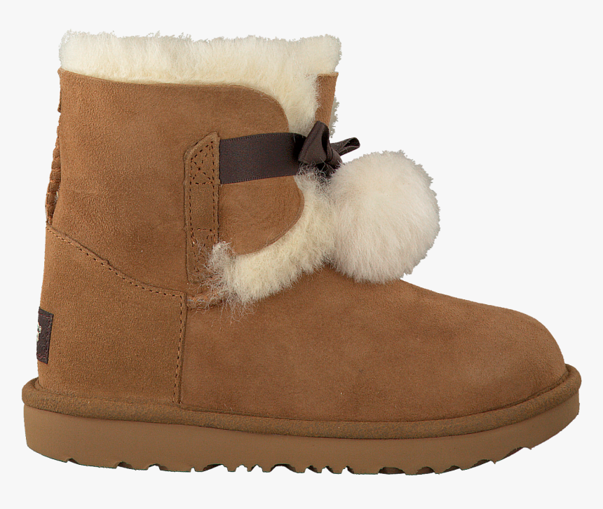 Cognac Ugg Fur Boots Gita Kids - Snow Boot, HD Png Download