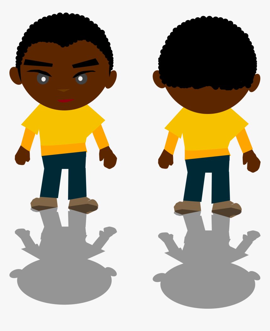 All Photo Png Clipart - Cartoon Black Boy, Transparent Png