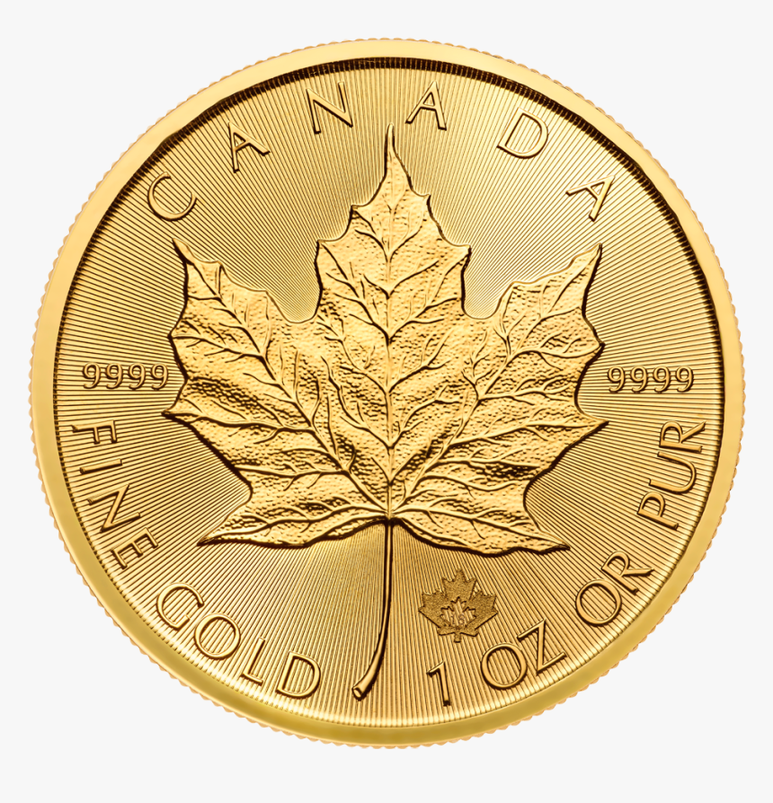 1 Oz Maple Leaf Gold Coin 2018 2 - Maple Leaf 1 Oz Gold, HD Png Download