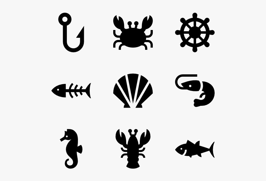 Sea Life Set - Sea Icons, HD Png Download
