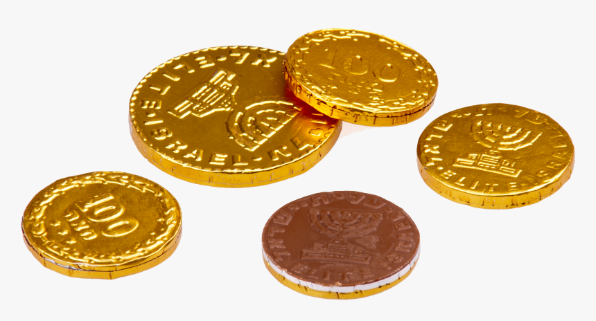 Gold Coins Png Image - Hanukkah Gelt, Transparent Png