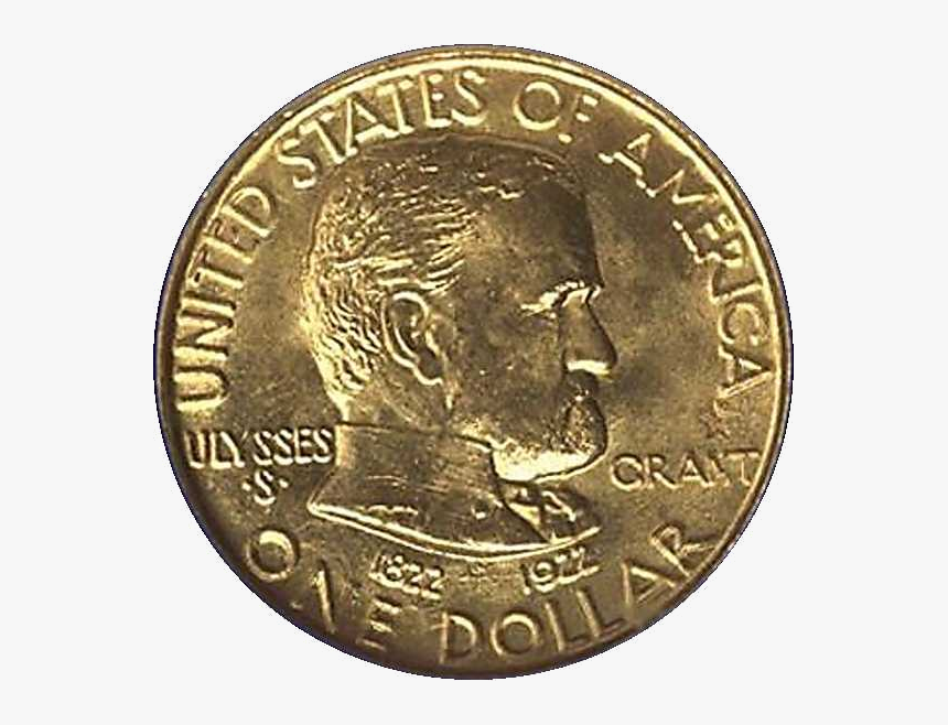 Transparent Blank Gold Coin Png - Ulysses S Grant Dollar Coin, Png Download