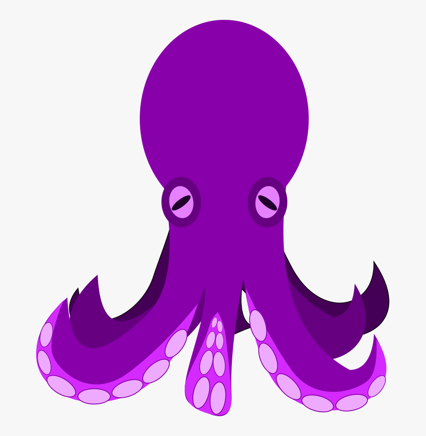 Cartoon Sea Creatures Clipart - Cartoon Transparent Octopus Squid, HD Png Download