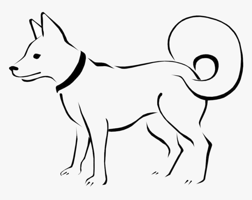Dog Puppy Black And White Clip Art Free Clipart Transparent - Black And White Image Of Dog, HD Png Download