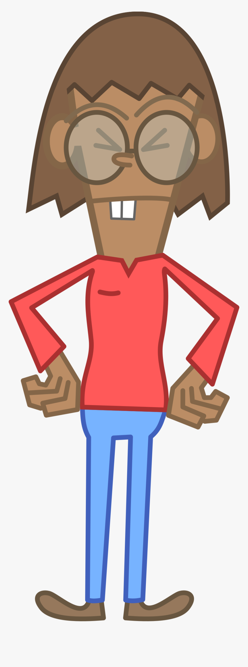Female Or Male Unisex Geek Or Nerd Dark Skin Clip Arts - Lightskin Nerd, HD Png Download