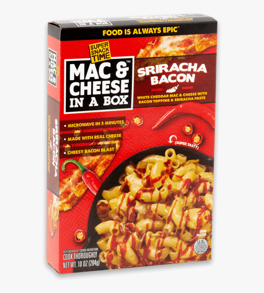 Mac & Cheese In A Box - Sriracha Bacon Mac And Cheese, HD Png Download