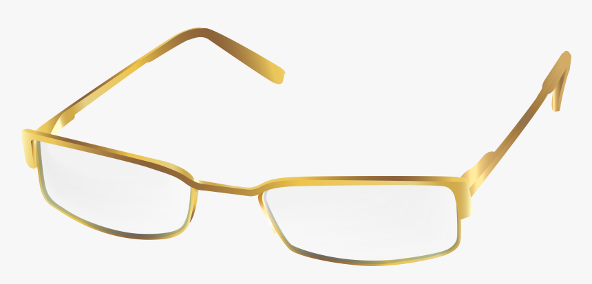 Gold Glasses Png Transparent - Gold Glasses Clipart, Png Download