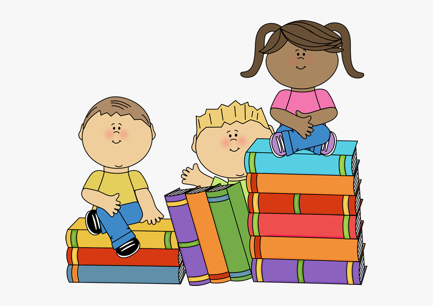 Kids Sitting On Books - Children Literature, HD Png Download