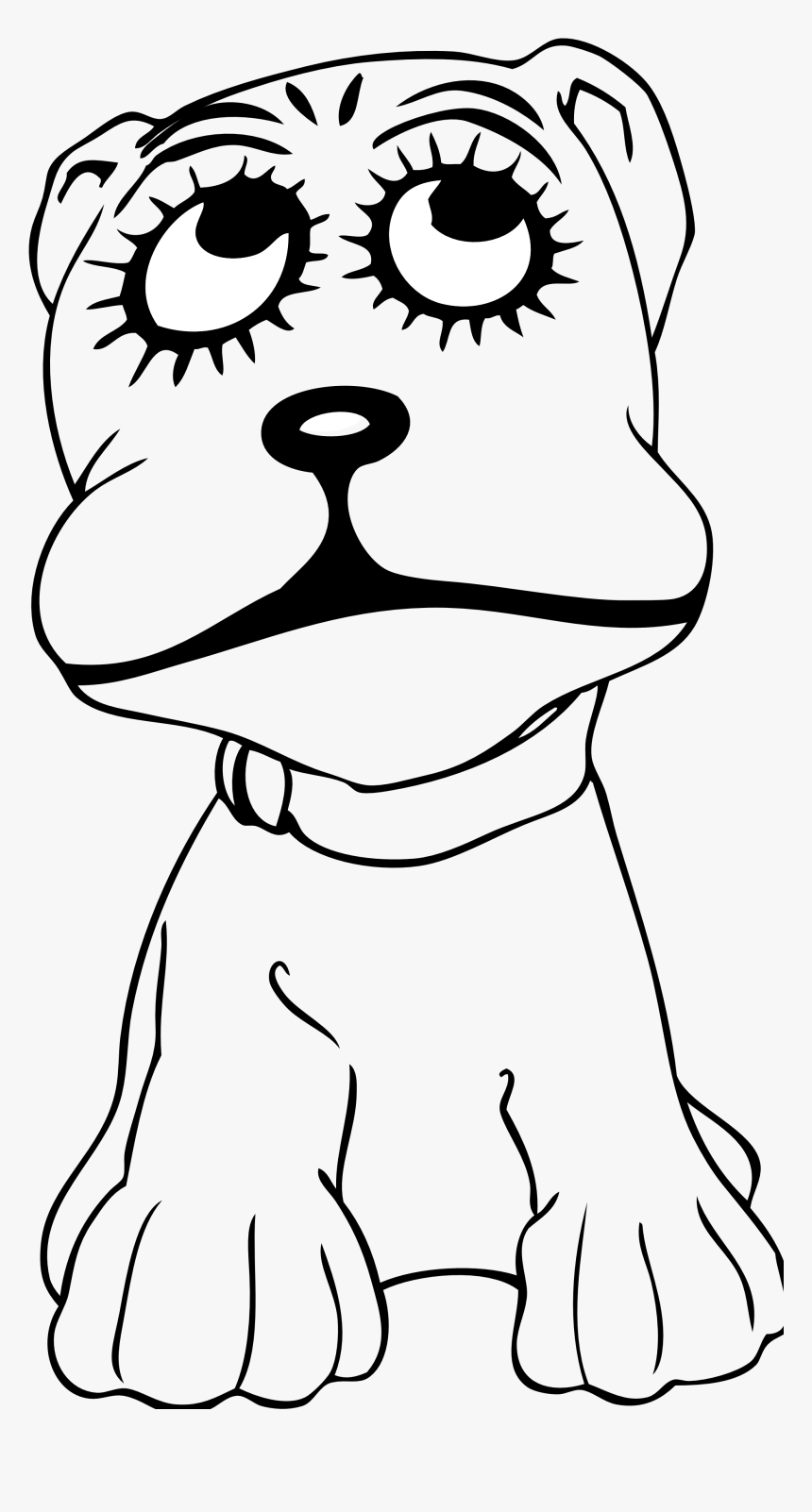 Black And White Cartoon Dog - Cartoon Dog, HD Png Download