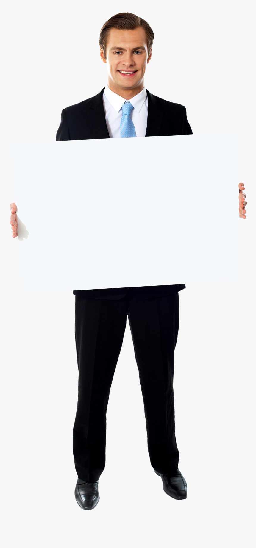 Businessmen Holding Banner Png Image - Businessman Holding Banner Png, Transparent Png