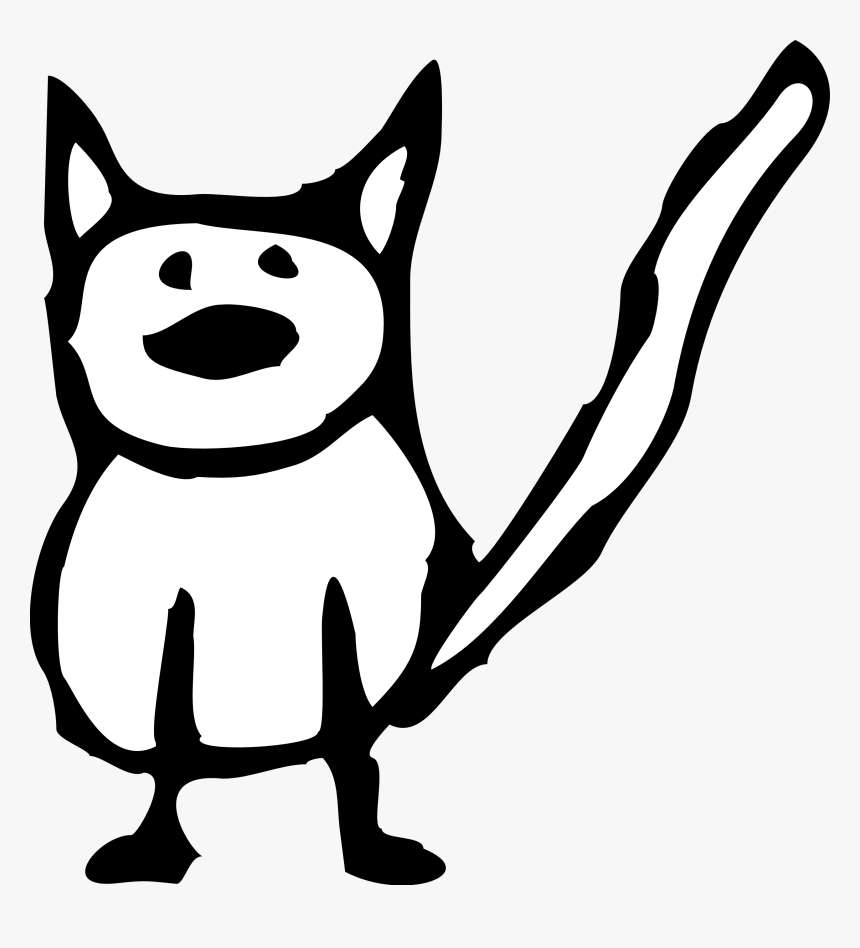 Black And White Cat Clipart - White Kitten Cat Png, Transparent Png