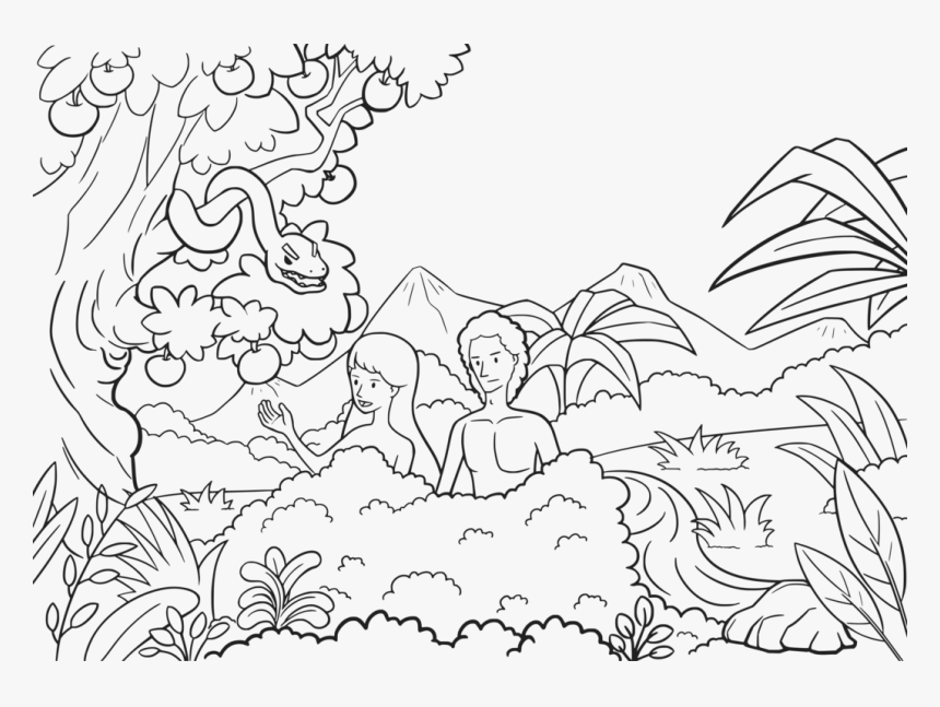 Art,monochrome Photography,monochrome - Garden Of Eden Coloring, HD Png Download