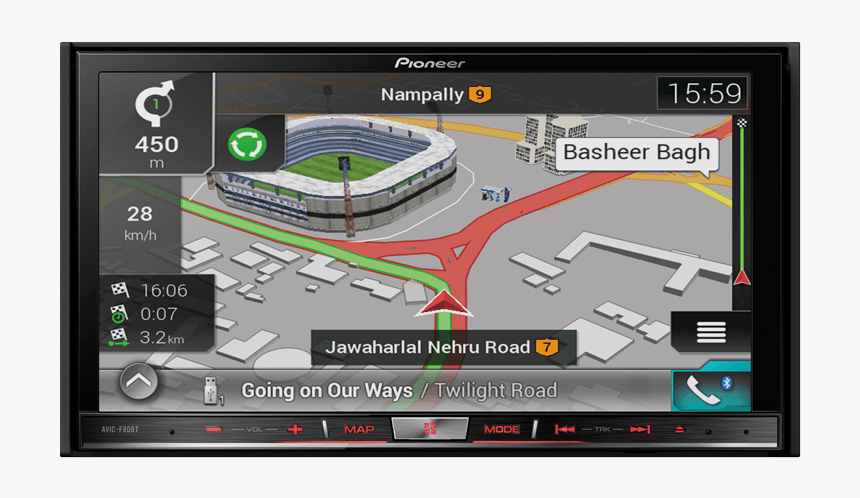 Avic F80bt - Car Music System With Navigation, HD Png Download