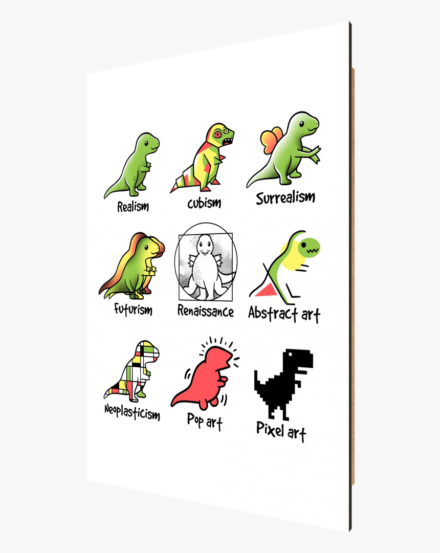 T-rex Art - Cubism T Rex, HD Png Download