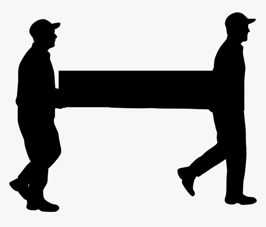 Carrying, Worker, Silhouette, Box, Container - Moving A Box Silhouette, HD Png Download