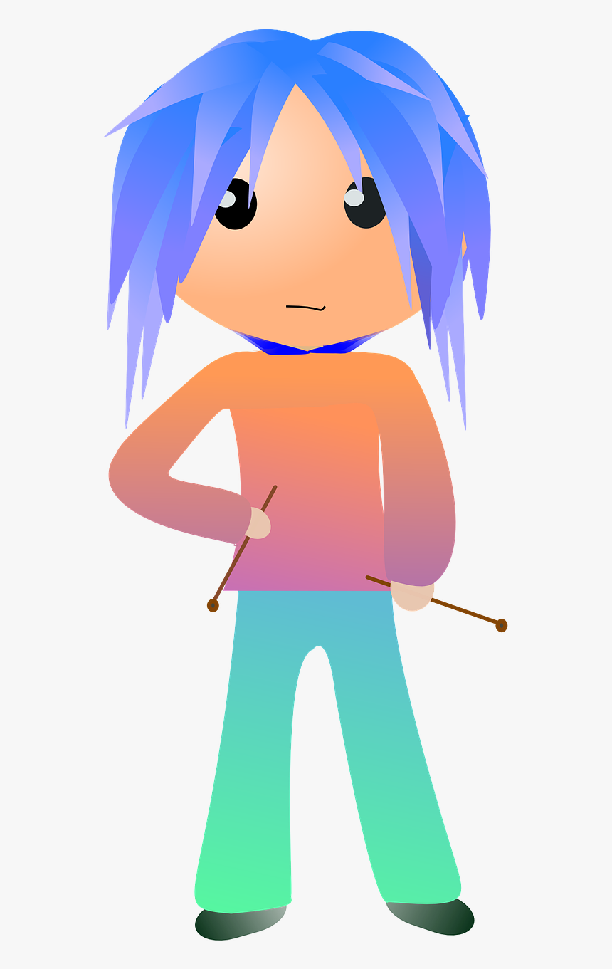 Blue Hair, HD Png Download