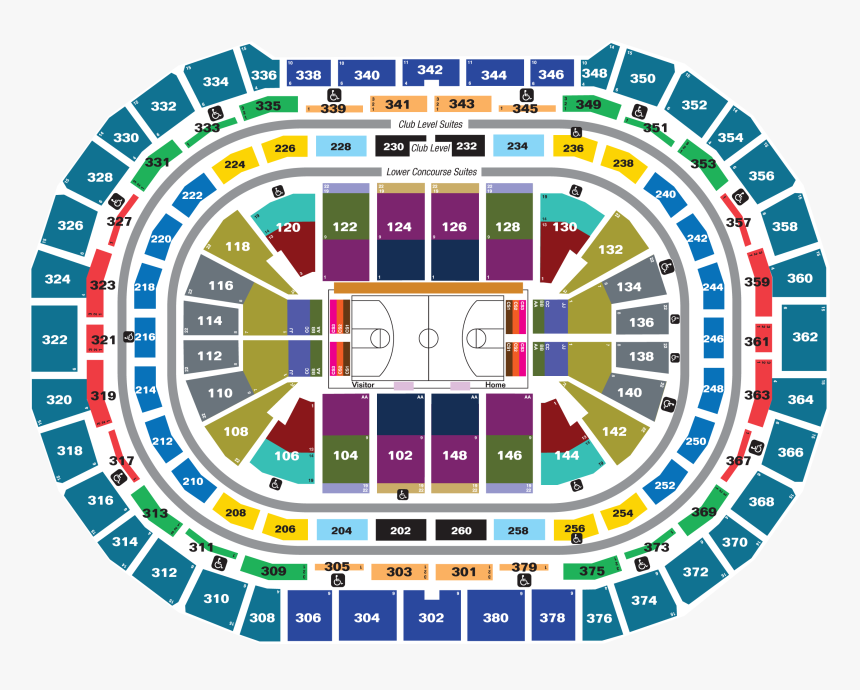 Nuggets Pepsi Center Seating Chart, HD Png Download