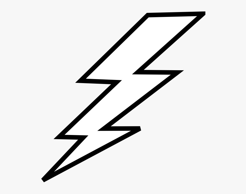 Bolt Clip Art At Clker - Thunderbolt Black And White, HD Png Download