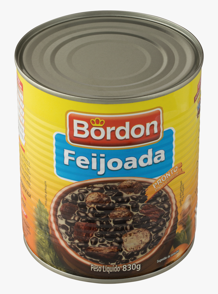 Feijoada Bordon Lata 830g, HD Png Download