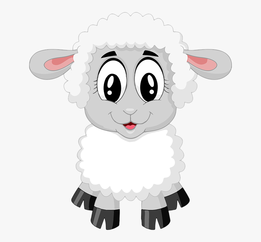 Lamb, Sheep, Cute, Farm, Animal, Baby, Cartoon - Cordeiro Desenho Png, Transparent Png