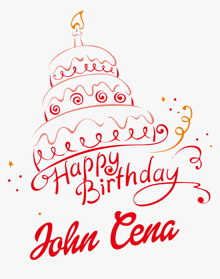 John Cena Png Transparent Images - Happy Birthday Robinson Cake, Png Download