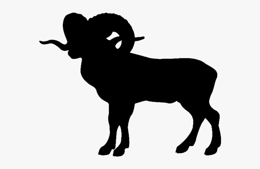 Bighorn Sheep Mountain Goat - Ram Silhouette, HD Png Download